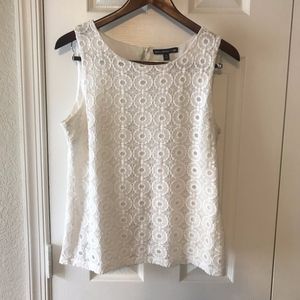 Banana Republic Mad Men White Crochet Top